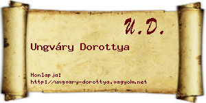 Ungváry Dorottya névjegykártya