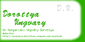 dorottya ungvary business card